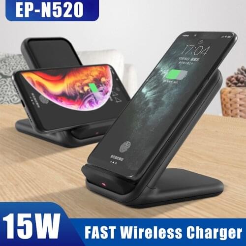 15W Fast Wireless Charger Stand For Samsung Galaxy S21 Ultra 5G S20 S10 Note 20 10 9 iPhone 12 Pro Max 11 Wireless Charging Dock