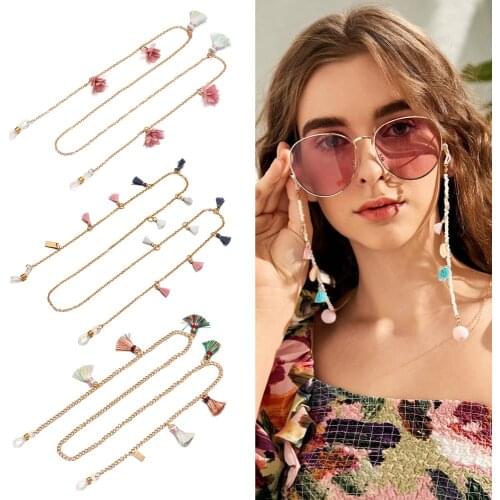 Fashion Pearl Beaded Eyeglass Chains Women Metal Vintage Gold Anti-slip Glasses Holder Lanyards Eyewear Retainer Accessories