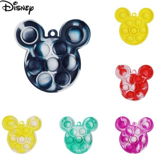 Disney Fidget Toys Mickey Mouse Push Bubble Sensory Box Simple Dimple Stress Reliever Toys Adult Child Funny Anti Stress Reliver