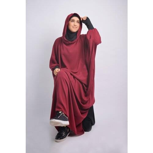 Eid Muslim Women Hooded Long Khimar Hijab Dress Moroccan Kaftan Abaya Robe Full Cover Islamic Clothing Kaftan Jilbab Djellaba