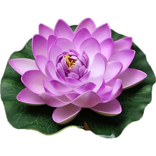 17cm artificial lotus flowers plastic flowers plant living room outdoor fish tank pond landscape potted plant decorate1pc