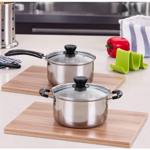 Stainless Steel Saucepan Soup Pot for Dairy Saucepan and Noodle Soaking In Household Dormitory Kitchen Milk Pots