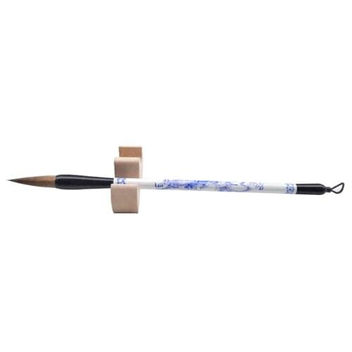 Chinese Writing Brush Blue and White Porcelain Pattern Brush Chinese Calligraphy Watercolor Painting Brush Larger Regular Script