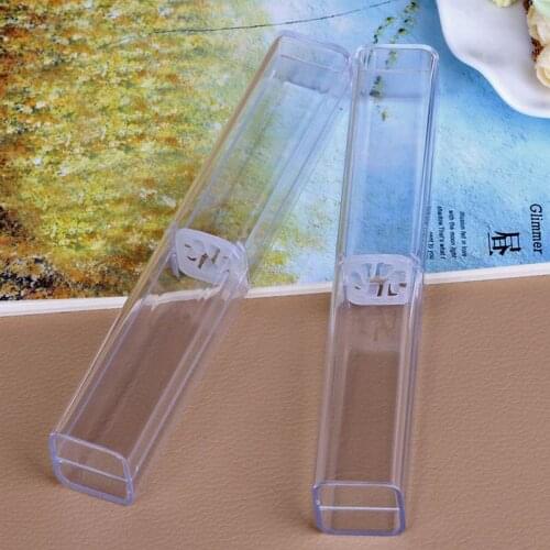 200pcs Pen Boxes Plastic Transparent Case Pen Holder Gift Crystal Pen Packaging Boxes Stationery School Office Gifts