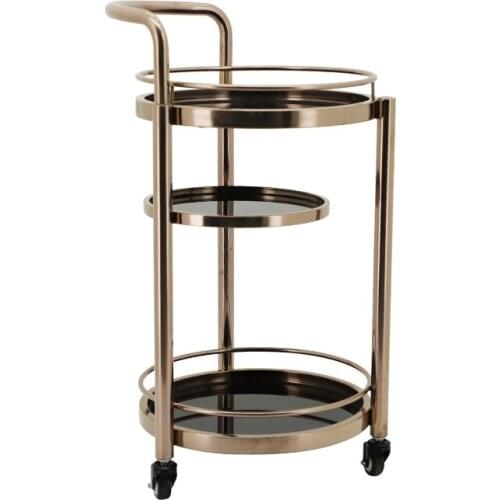 Mobile Drinks Trolley Car Service High-end Commercial Hotel Hotel Three Round Tea Car Carts
