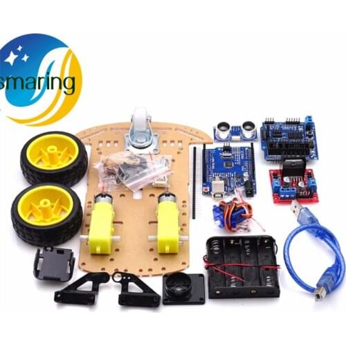 Official smarian Avoidance tracking Motor Smart Robot Car Chassis Kit Speed Encoder Battery Box 2WD Ultrasonic module