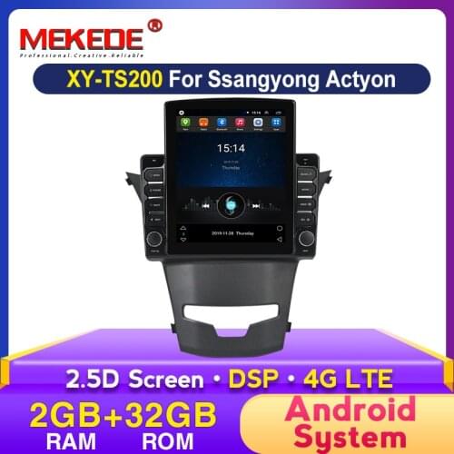 HD 9.7" Tesla screen Multimedia Player for SsangYong Korando Actyon 2014 2015 GPS Navi Video Car Radio Head Unit WiFi 4G SIM