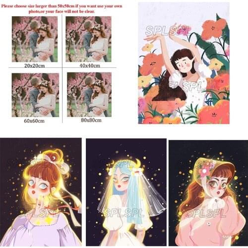 5D Diy Diamond Painting Cross Ctitch Kits Diamond Mosaic Embroidery Animals Stars and Moon Figures 3D Painting Round Drill Gift