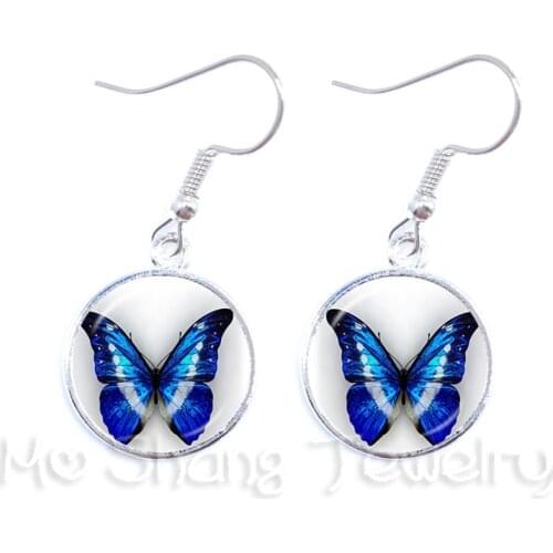 New Arrival 16mm Cabochon Glass Stone Buttons Cabochon Insect Butterfly For Drop Earrings For Women Best Gift For Her