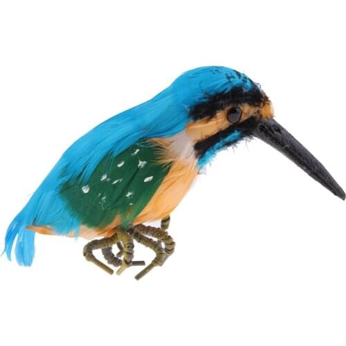 Realistic Kingfisher Birds Ornament Garden Sculpture Home Ornaments Creative Tree Decoration