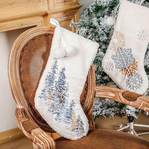 Christmas Stocking Cable Knit Stocking Magnifier White Christmas Sousings Gifts Holiday Stockings For Kids Christmas Decors 2021