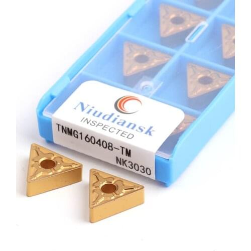 TNMG160404-TM NK3030 TNMG160408 CNC Turning Tools Carbide Inserts Cutting Machining High Performance Triangle. Double-sided use