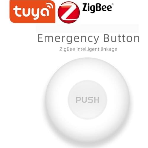 Tuya ZigBee SOS Button Sensor Alarm Elderly Children Alarm Emergency Help Switch Tuya Smart Life App Remote Control ZigBee Hub