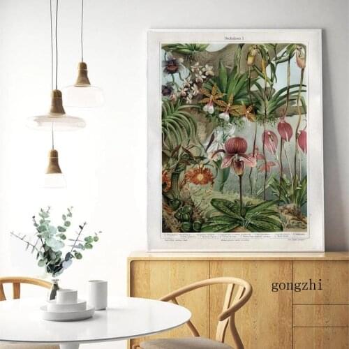 Vintage Forest Botanical Poster Canvas Prints Snapdragon Antique Flowers Plants Wall Art Painting Pictures Bedroom Home Decor