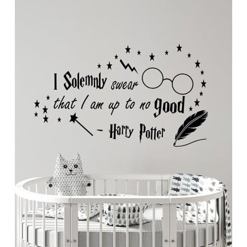 I Solemnly Swear That I Am Up To No Good Quotes Wall Sticker Vinyl Home Decor Kids Boys Room potter Decals E26