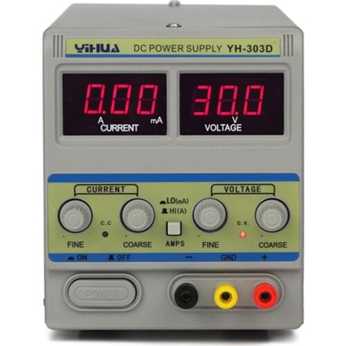 YIHUA 303D 30V 3A Adjustable dc Regulated Power Supply Double Digital LCD Display For Laptop Mobile Phone Repair Tools