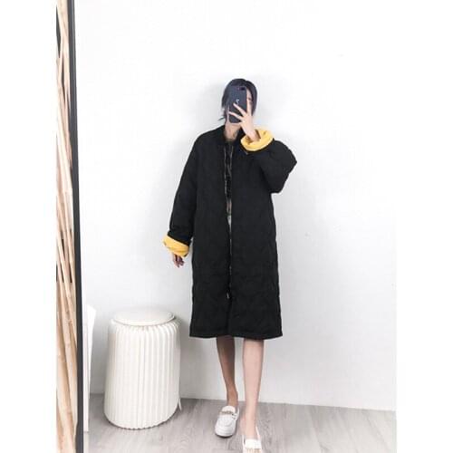 2019 winter women down duck coatlong baseball jacket fashion hatless white black elegant newest all-match stand-up collar