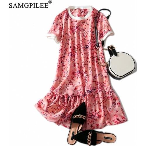 Dress Women Summer 2020 Casual Dresses Plus Size Trumpet Mermaid Print Short Sleeve Knee-length O-neck Dresses For Women Vadim