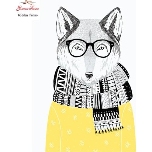 Golden Panno,5d diy diamond painting full square diamond painting cross stitch Diamond Embroidery Patterns mosaic fox