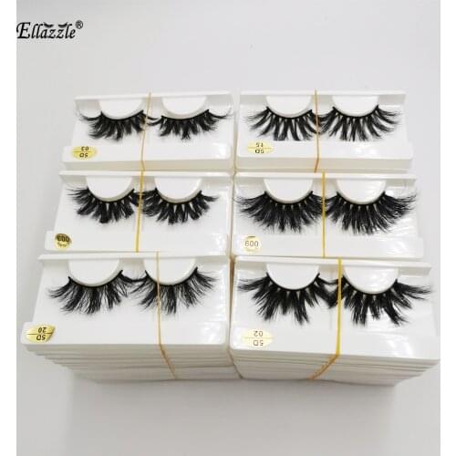 10/20/30/50//100Pairs Wholesale Eyelashes Mink 25mm False Eyelashes 3D Mink Lashes Bulk Extension Vendor Makeup Mink Eyelashes