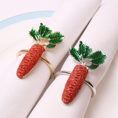 10pcs/lot Metal dripping oil new carrot napkin buckle, napkin ring, tissue ring