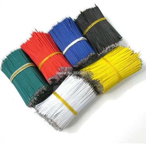 50PCS/LOT Tin-Plated Breadboard Jumper Cable Wire 10cm 100mm 22AWG Flexible Two Ends PVC Wire Electronic PCB 1007-22AWG