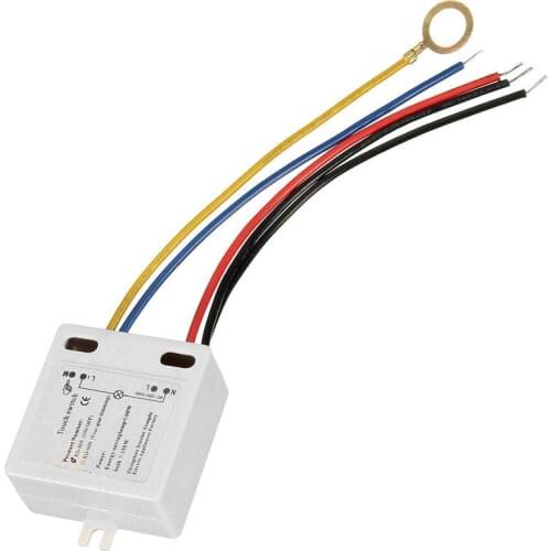 5pcs/lot Light Touch Switch 50 To 60HZ LED Lamp DIY Accessories TY-8001 Switch On Off 120V to 240V Black /Blue/Red/Yellow Line