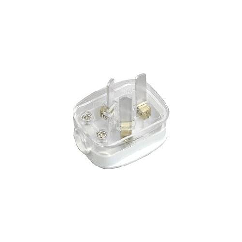 AC 250V 10A White Clear 3 Pin AU Power Plug Connector Head