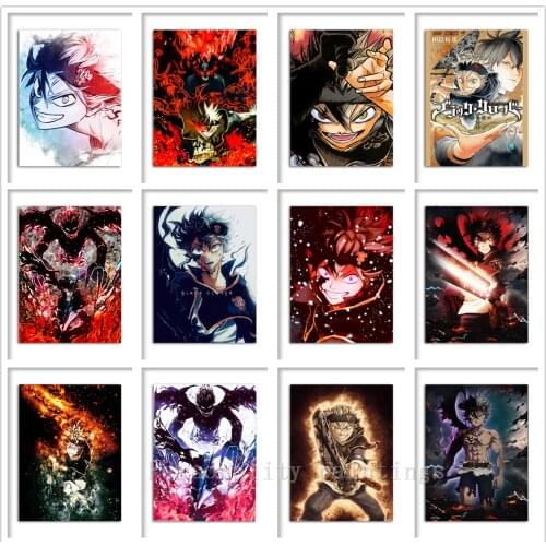 5D DIY Full Drill Diamond Painting Japan Anime Cartoon Black Clover Diamond Mosaic Embroidery Cross Stitch Kits Home Decor Gift