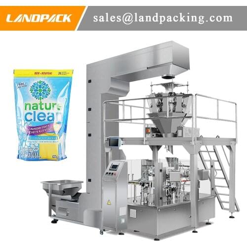Laundry Tablets Automatic Rotary Zipper Pouch Doypack Packaging Machine
