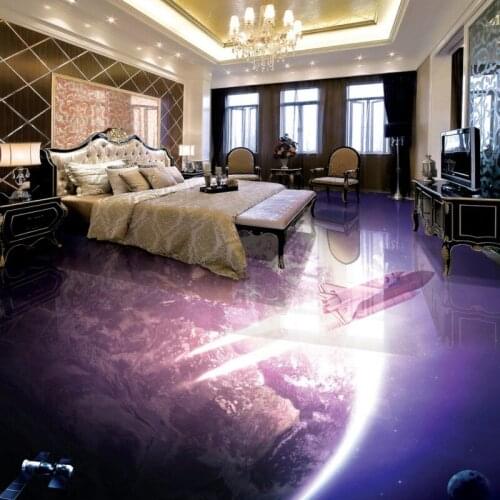 Free shipping custom floor Earth 3D bathroom living room floor waterproof self-adhesive photo wallpaper kitchen mural
