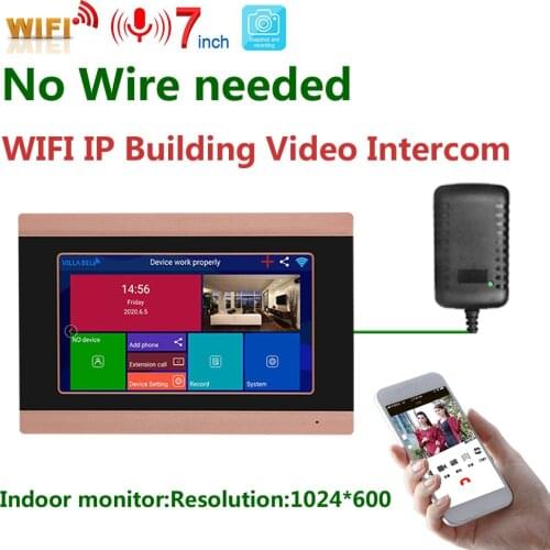 Wireless Indoor Monitor for WIFI Video Doorbell Intercom System 1080P AHD Camera