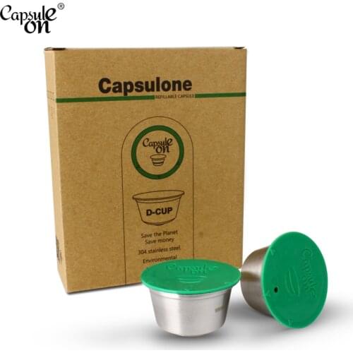 Capsulone/STAINLESS STEEL Metal capsule Compatible for dolce gusto Machine Refillable Reusable capsule /gift coffee cafe