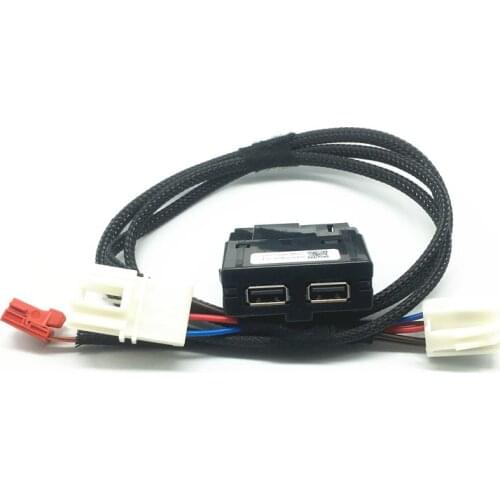 Rear Seat double USB charger Adapter Switch Armerst USB Cable Wiring Harness For vw Tiguan 2 MK2 Teramont Octavia Superb Kodiaq