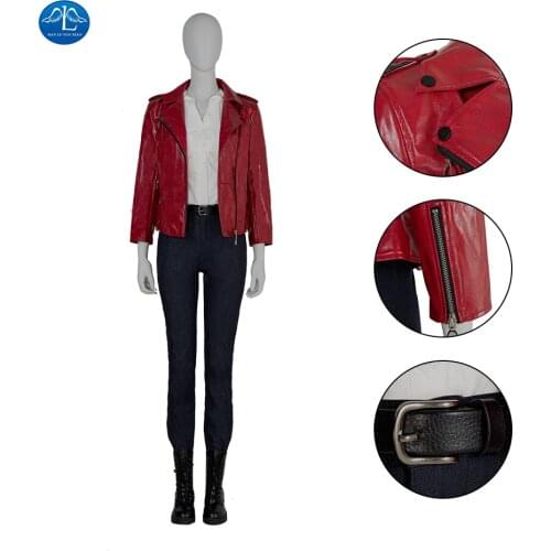 Remake Claire Redfield Cosplay Costume Jacket Outfit Adult Women Girls Halloween Carnival Costumes Custom Made