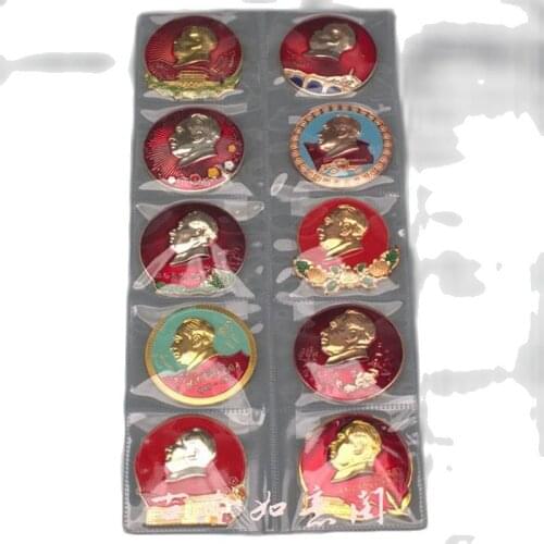 Red collection of badges medals commemorative medals 10 sets of badges