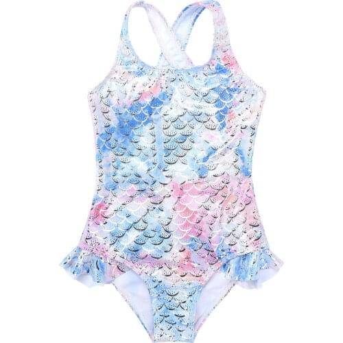 Oyolan Cute Toddler Baby Girl Swimwear Long Sleeve UPF50+ Infant Bathing Suits Bright Ruffle Swimsuit Kids One Piece Beachwear