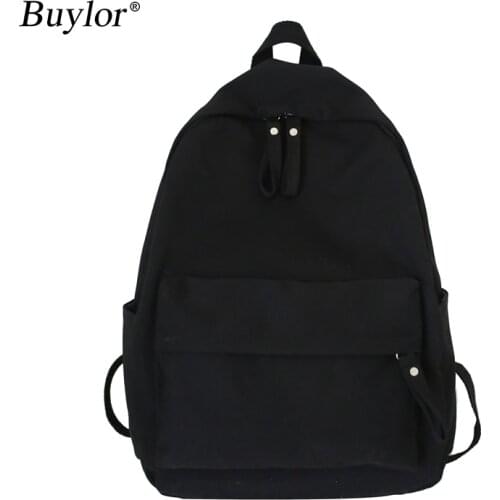 Buylor Fashion Backpack Large Capacity Women Backpack Canvas Anti-theft Shoulder Bag New School Bag For Girls School Bag