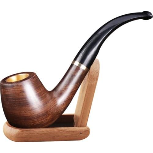 Ebony Tobacco Pipe9mm Tobacco Filter Cigarette Holder Portable Long Handle Handheld Pipe Accessories Gadgets Mens Exquisite Gift