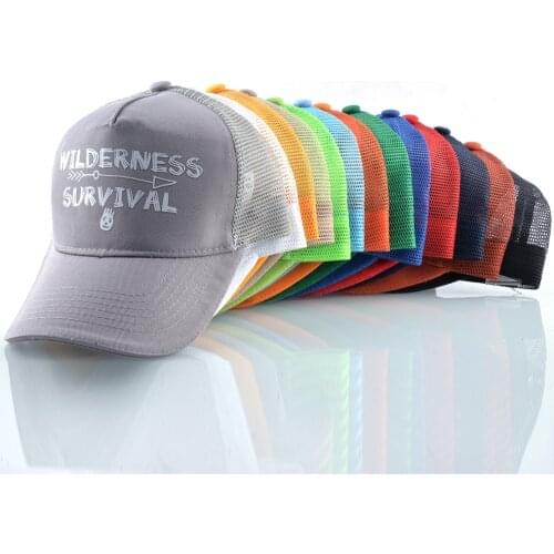 CANZE New Peaked Cap Wilderness Survival Letter Breathable Truck Hat Travel Visor Baseball Cap