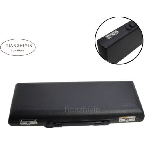 New 16 Holes Flute Musical Instrument Durable Storage Box Case Black Solid New flute Case flute case Bag leather surface Strong