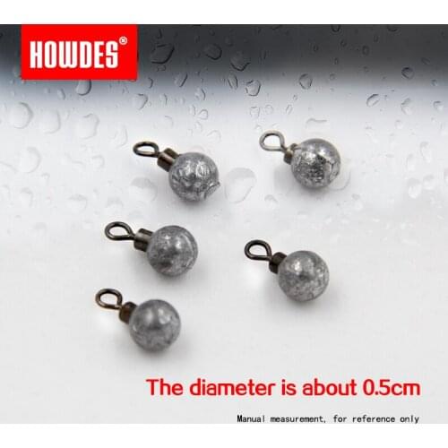 20/pcs Lead pendant round lead 1.7g spherical freshwater anti-hanging bottom belt Zhuanhuanhai reservoir fishing tackle fittings