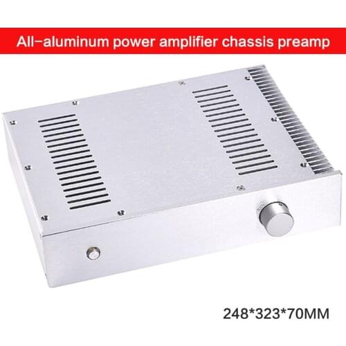 All-aluminum Power Amplifier Chassis CJ-172 Front-stage Case Tube Amplifier Power Supply Shell Multi-purpose Box 323*248*70MM