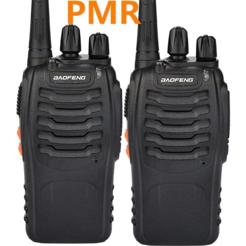 2PCS Baofeng BF-88E PMR Updated Version of 888S Walkie Talkie with USB Charger UHF 446 MHz 0.5 W 16 CH Handheld Ham
