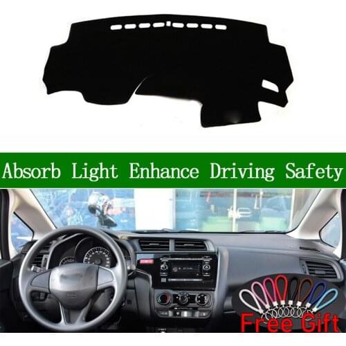 For Honda fit 2014 2015 2016 2017 2018 Dashboard Cover Sun Shade Non-slip Dash Mat Pad Carpet Car Stickers Interior Accessories