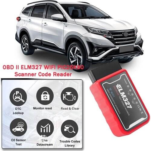 For Toyota Land Prado/Tesla MODEL S MODEL 3/Lexus Es300h OBD II ELM327 WIFI Connection Scanner Code Reader OBD2 Car Teaster Scan