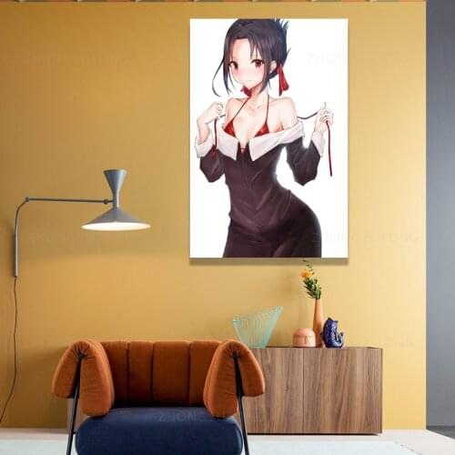 Sexy Anime Characters Shinomiya Kaguya Kaguya Sama Love Is War Posters Decorative Painting Canvas Wall Art Living Room Posters B