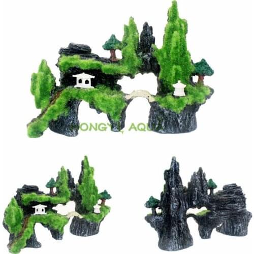 Resin rockery aquarium landscaping fish tank decoration background simulation rockery crafts good quality