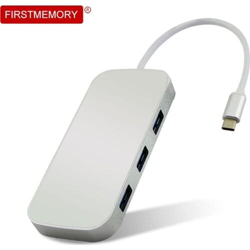USB 3.0 Type-C USB HUB 3 Ports Adapter Multi USB Splitter With Micro SD Card Reader Aluminum Alloy For PC Computer Accessories