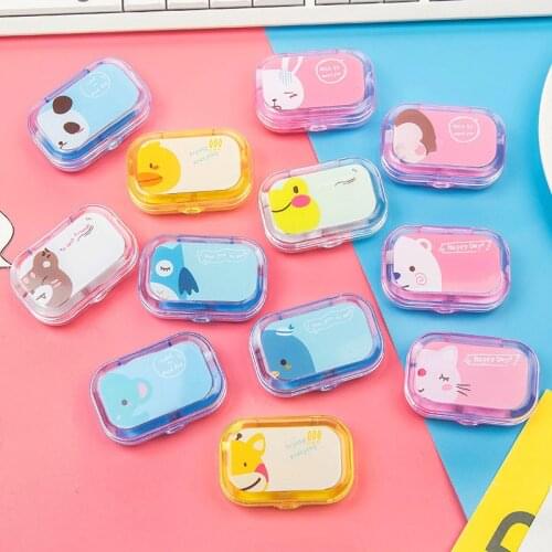 Women Animal Pattern Contact Lens Cases with Mirror Women Girls Travel Contact Lenses Kit Box Cute Contact Lens Holder Container